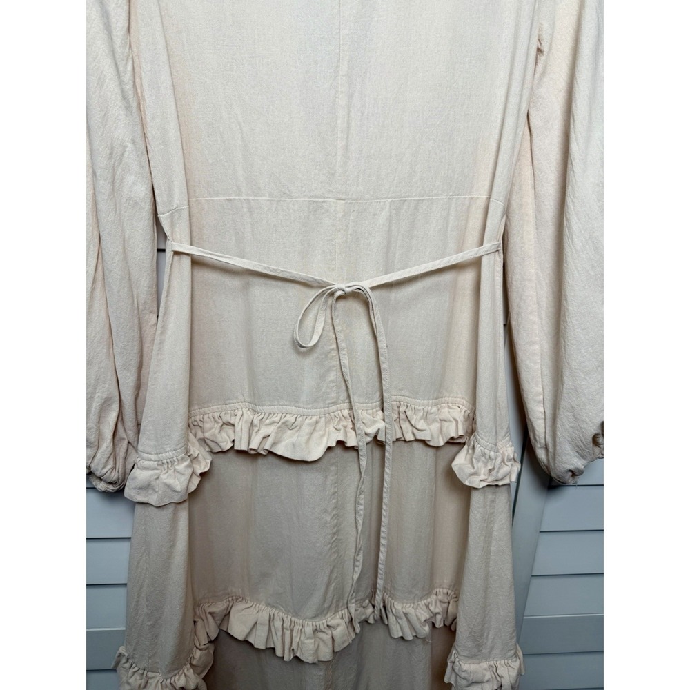 Commense Ivory Ruffle Tiered Long Sleeve Maxi Dress - Picture 12 of 13